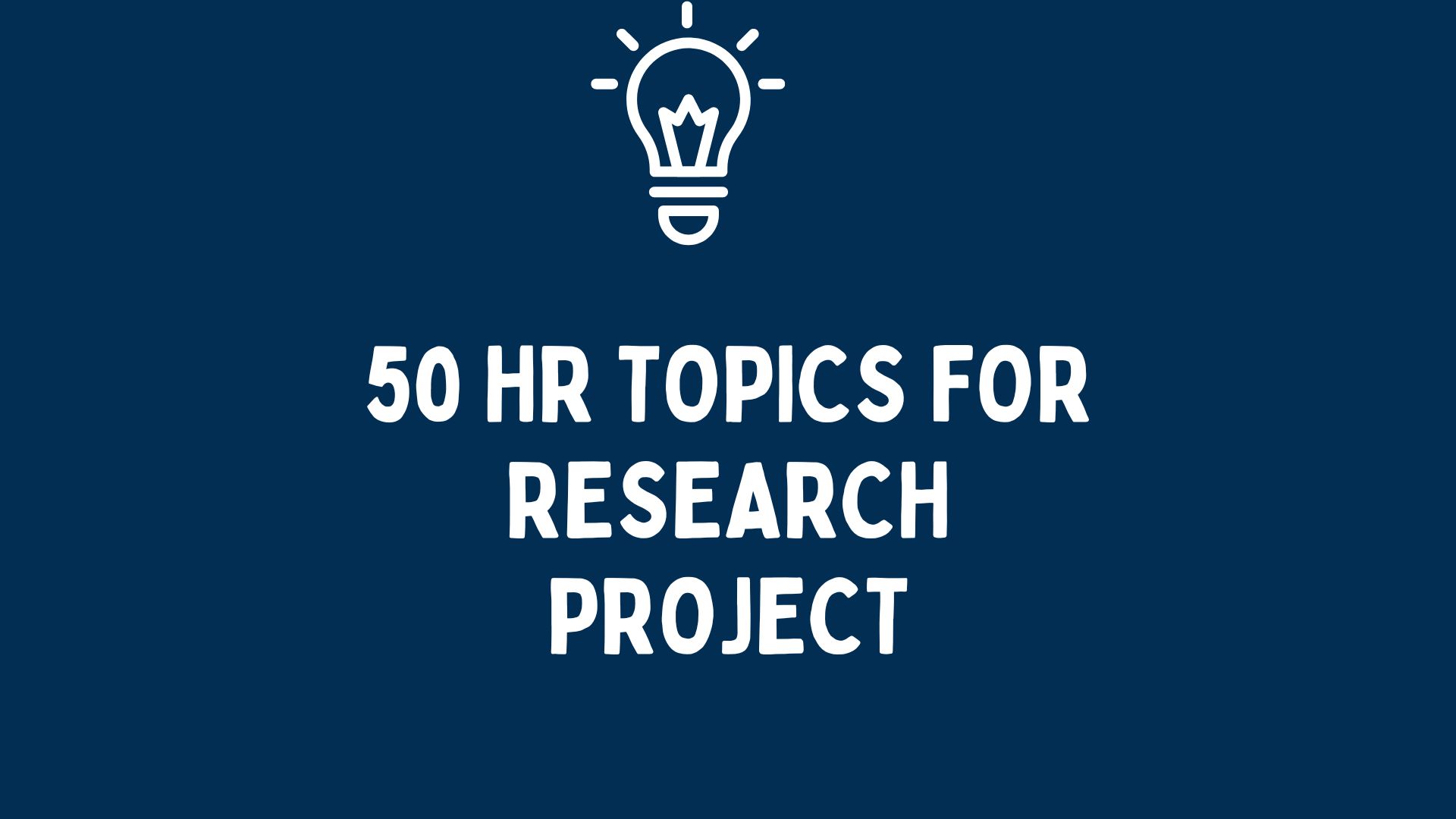 50 HR research Topics